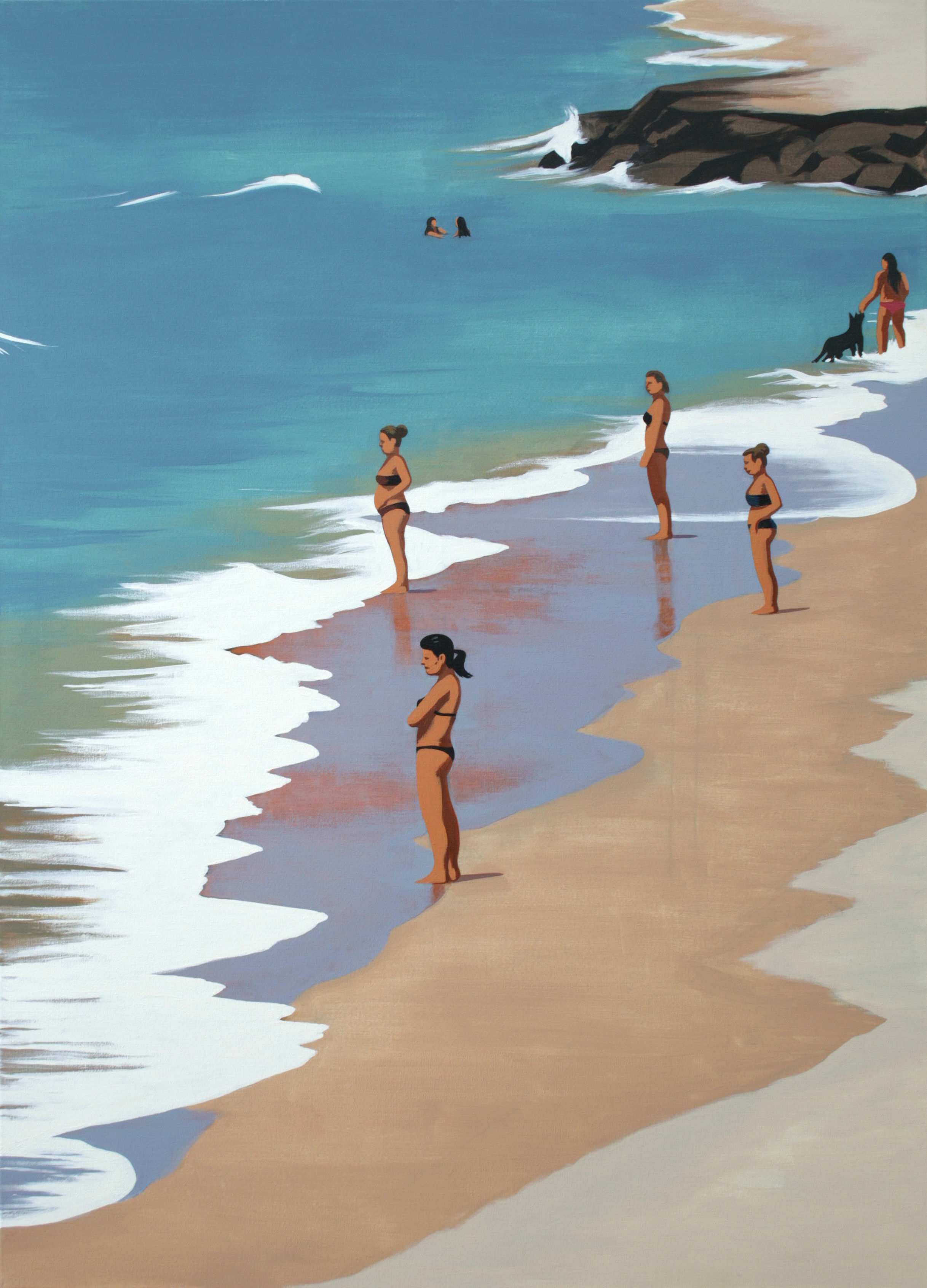 Women beach by Mattijs van den
      Bosch